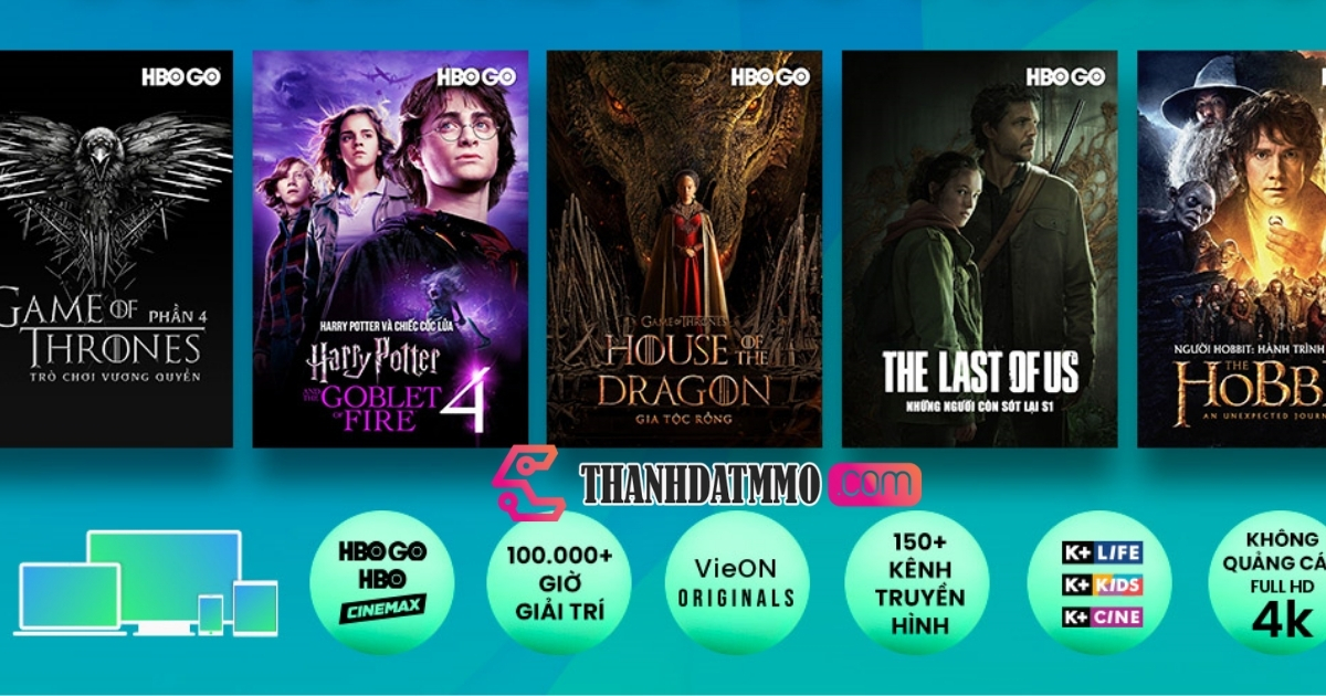 Kho phim bom tấn hấp dẫn tại Vieon HBO Kho phim bom tấn hấp dẫn tại Vieon HBO